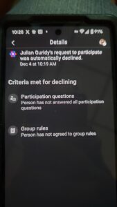 Julian's automatic denial